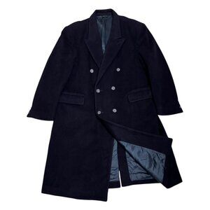 Vintage 80s CARRIAGE STOCK SAGE ALLEN Wool Designer Business Pea Coat Trench XL